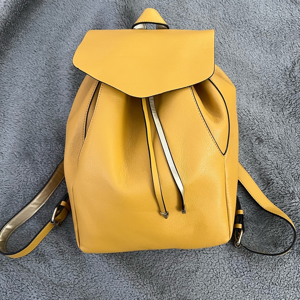 Zara mustard yellow backpack